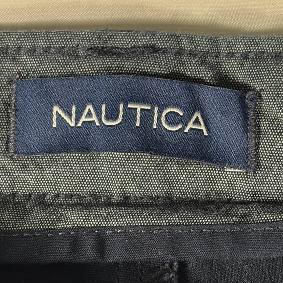 Nautica mens navy blue Deck Short flat front 8.5" inseam chino shorts - size 34 - Picture 4 of 11